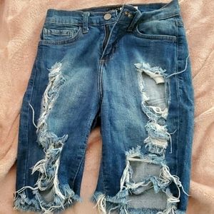 Fashion Nova longed ripped shorts